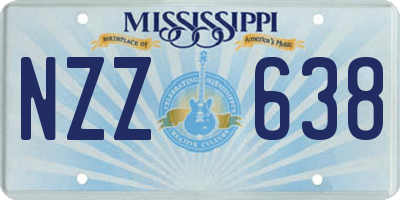 MS license plate NZZ638