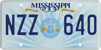 MS license plate NZZ640
