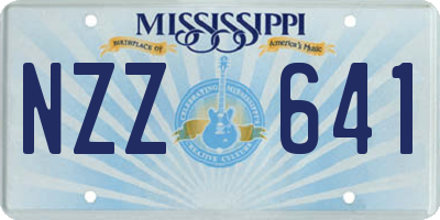 MS license plate NZZ641