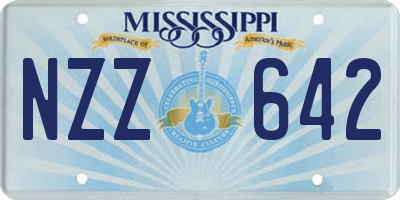 MS license plate NZZ642