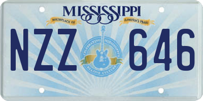 MS license plate NZZ646