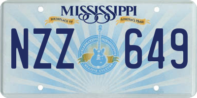 MS license plate NZZ649