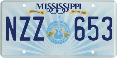 MS license plate NZZ653