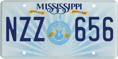 MS license plate NZZ656