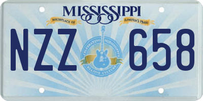 MS license plate NZZ658