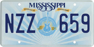 MS license plate NZZ659