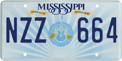 MS license plate NZZ664