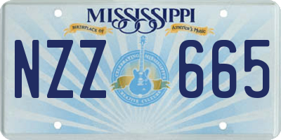 MS license plate NZZ665