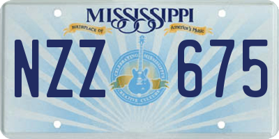 MS license plate NZZ675