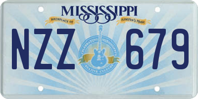MS license plate NZZ679