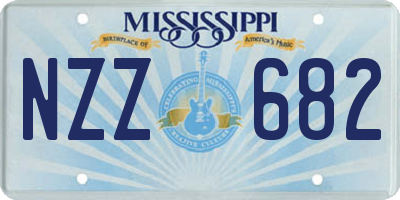 MS license plate NZZ682