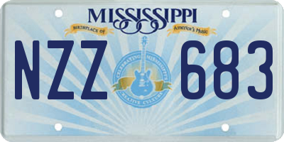 MS license plate NZZ683