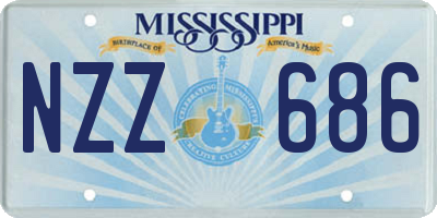 MS license plate NZZ686