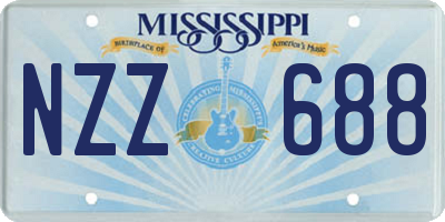 MS license plate NZZ688