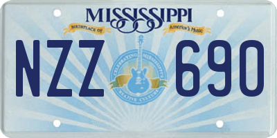 MS license plate NZZ690