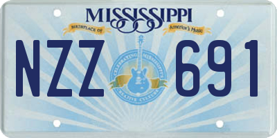 MS license plate NZZ691
