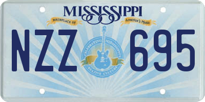 MS license plate NZZ695