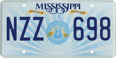 MS license plate NZZ698