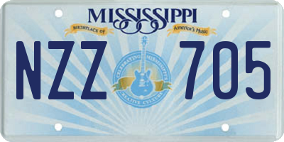 MS license plate NZZ705