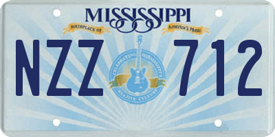 MS license plate NZZ712