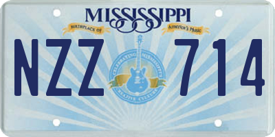 MS license plate NZZ714