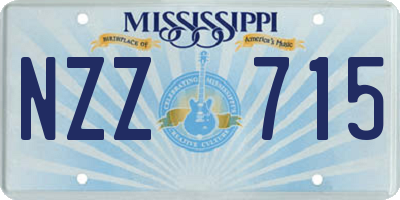 MS license plate NZZ715