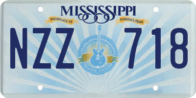 MS license plate NZZ718