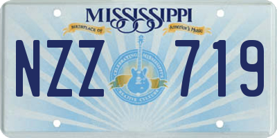MS license plate NZZ719