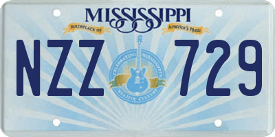 MS license plate NZZ729