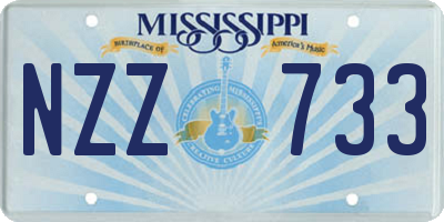 MS license plate NZZ733