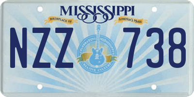 MS license plate NZZ738