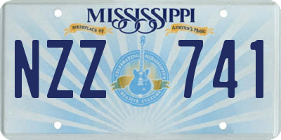 MS license plate NZZ741