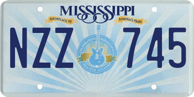 MS license plate NZZ745