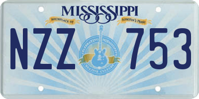 MS license plate NZZ753