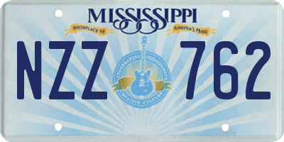 MS license plate NZZ762