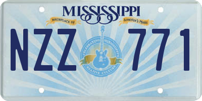 MS license plate NZZ771