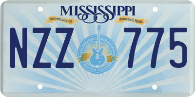 MS license plate NZZ775