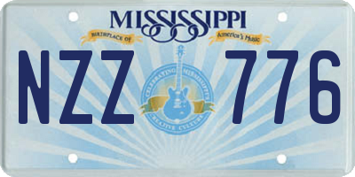 MS license plate NZZ776