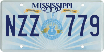 MS license plate NZZ779