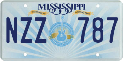 MS license plate NZZ787