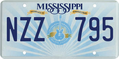 MS license plate NZZ795