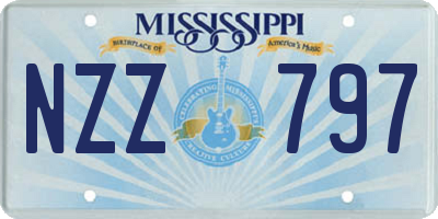 MS license plate NZZ797