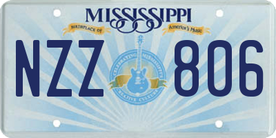MS license plate NZZ806