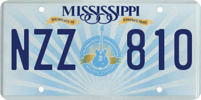 MS license plate NZZ810