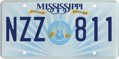 MS license plate NZZ811