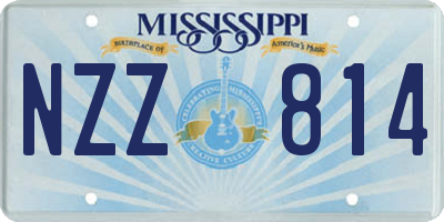 MS license plate NZZ814
