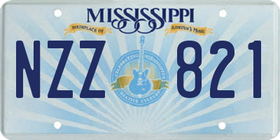 MS license plate NZZ821