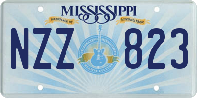 MS license plate NZZ823