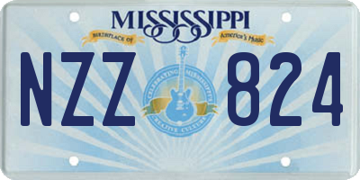 MS license plate NZZ824
