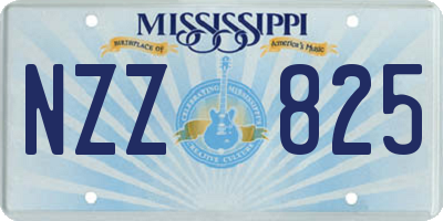 MS license plate NZZ825